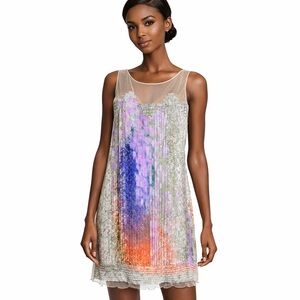 Akris 100% Silk Art Pleated Dress | Made in Switzerland | Luxury Designer